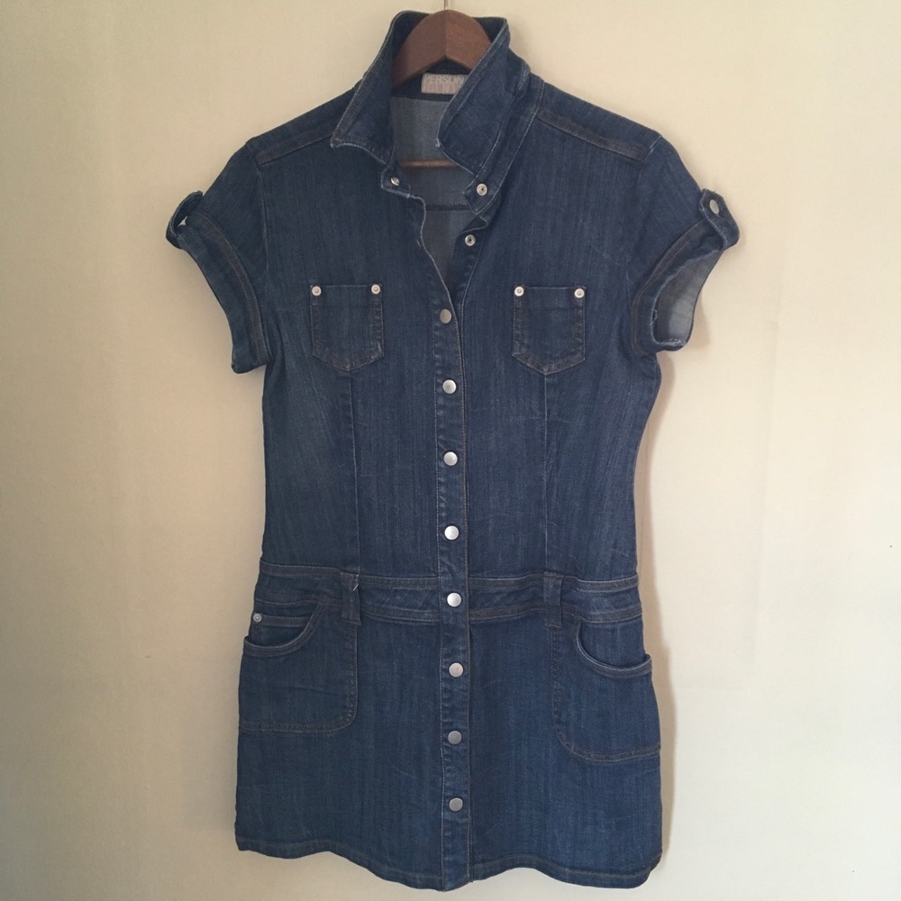 ⭐️Retro style denim dress size medium